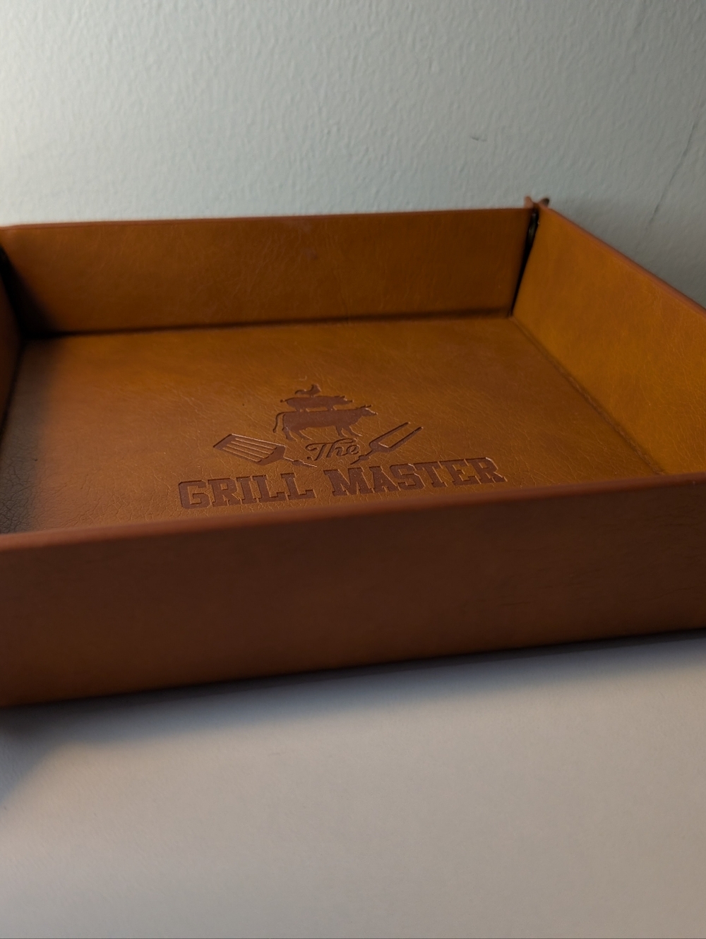 NIB Simply Southern The Grill Master Faux Leather Valet Tray Father's Day Gift - Picture 2 of 4